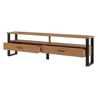 Rack Para Tv Até 65 Pol. Estilo Industrial 2 Gavetas F43 Freijó-preto Fosco - Pradel - 1