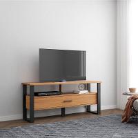 Rack Para Tv Até 55 Pol. Estilo Industrial 1 Gaveta F41 Freijó-preto Fosco - Pradel - 2