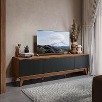 Rack Kappesberg 3 Portas Canela/Preto Fosco 180cm - 1