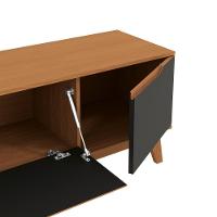 Rack Kappesberg 3 Portas Canela/Preto Fosco 180cm - 6