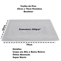 Toalha Piso Buettner Felpudo 100% Algodão Pezinhos 45cmx70cm Prata - 3