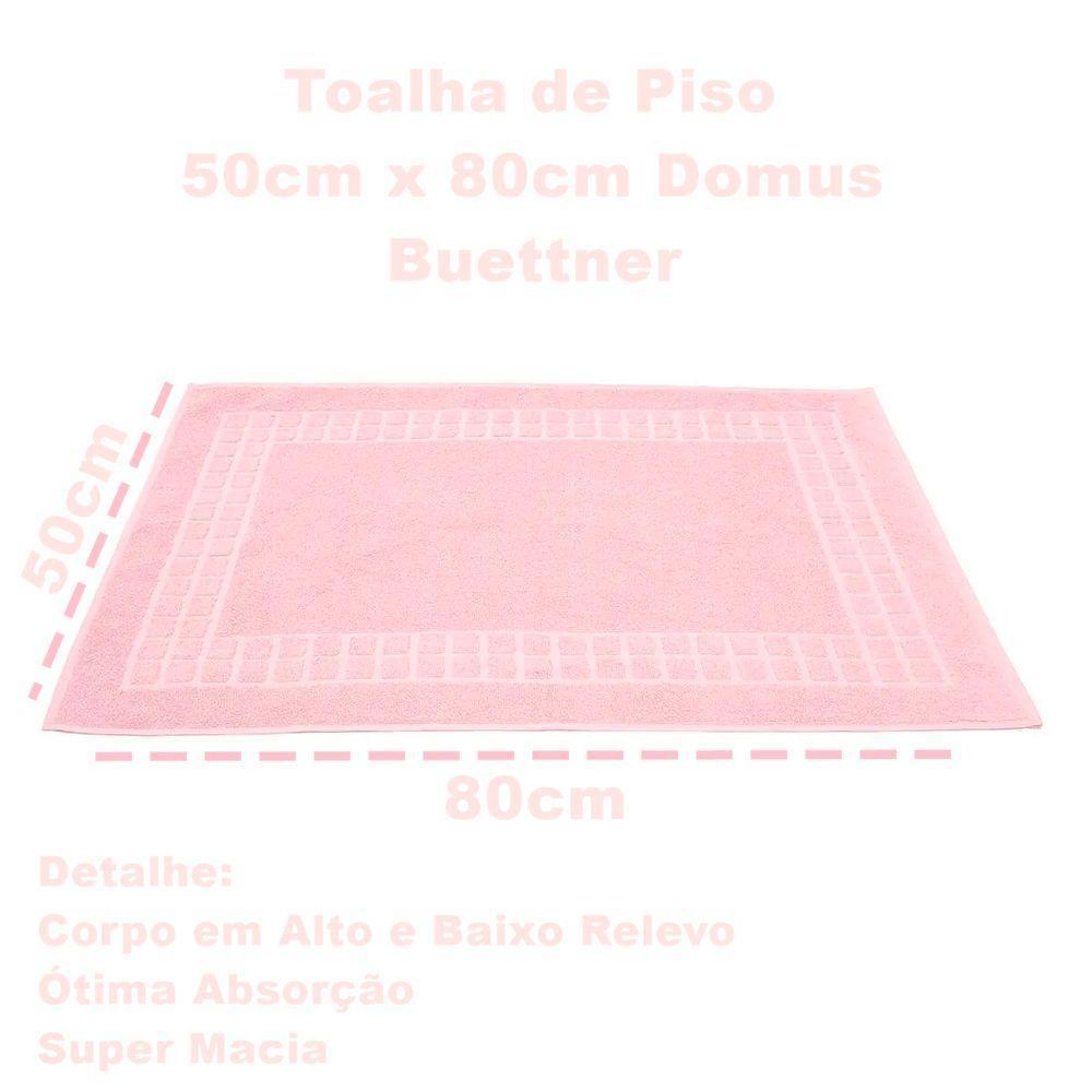 Toalha Piso Buettner Felpudo 100% Algodão Domus 50cmx80cm Rosa Petala - 3