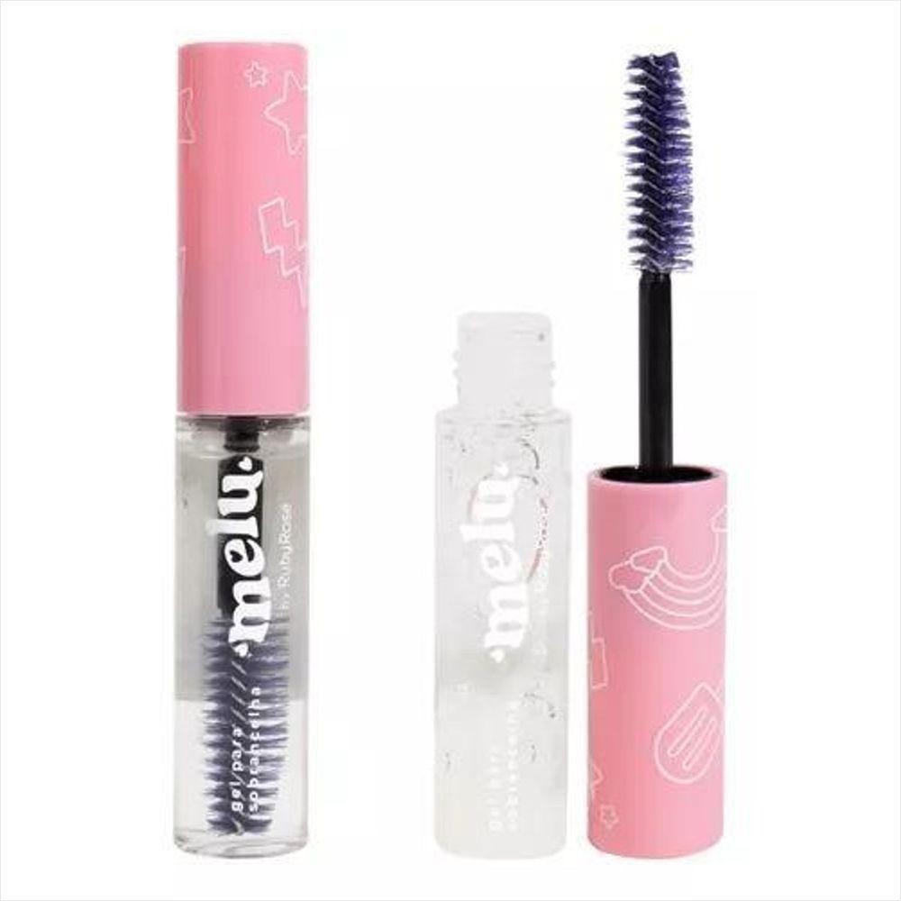 Kit Ruby Rose Gel Sobrancelha Melu+caneta Delineadora Preta Glass - 1