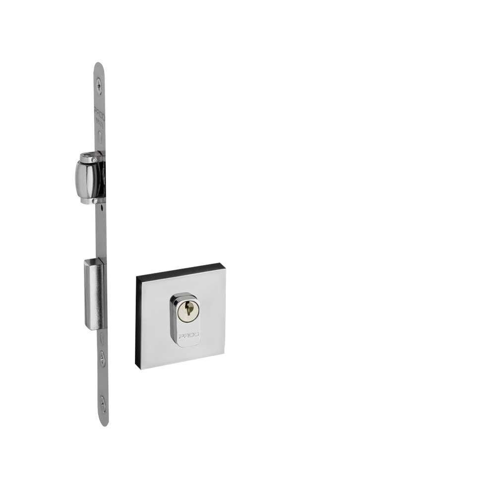 Fechadura Externa Canto Red. Rolete Maq 55mm Pado Cromado - 1