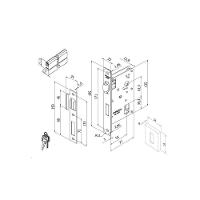 Fechadura Externa Canto Red. Rolete Maq 55mm Pado Cromado - 2