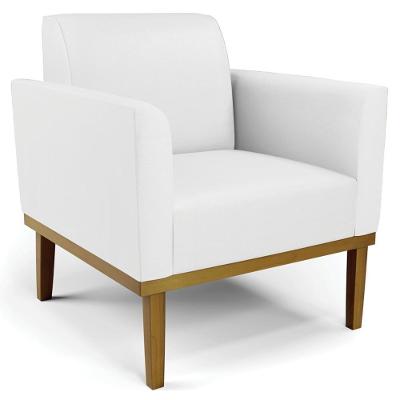 Poltrona Decorativa Maressa Sintético Branco Ibiza