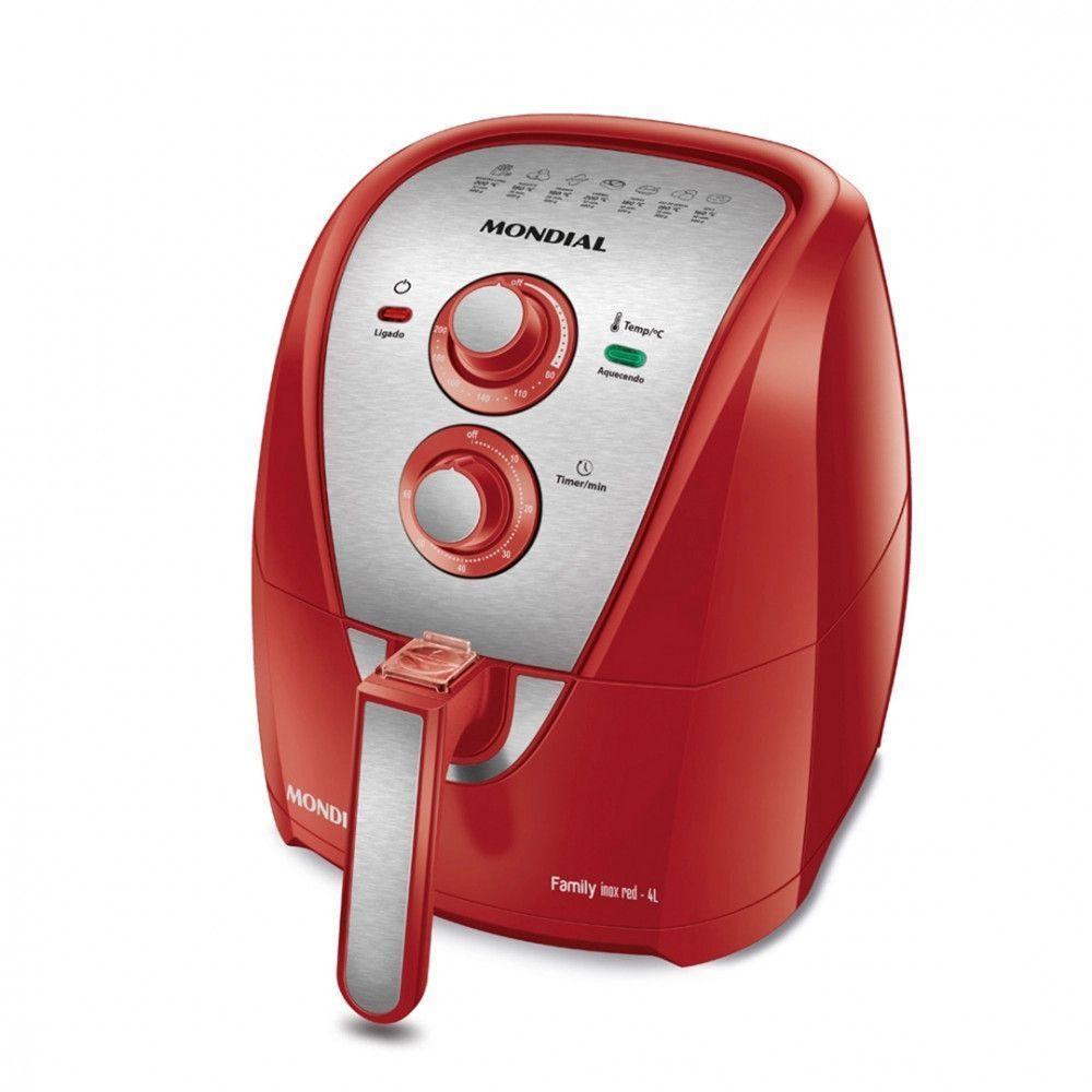 Fritadeira Eletrica Air Fryer Mondial 4L AFN40 Vermelho/inox - 220 V - 2