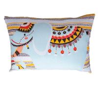 Fronha Portallar Malha 100% Algodão Estampa Localizada Safari 48cmx68cm Branco - 1