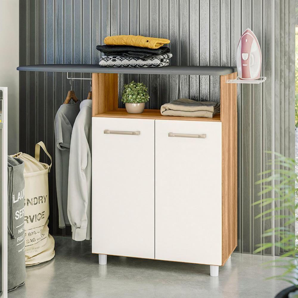 Tábua De Passar Roupa Com Armário Melissa Com 2 Portas Freijo-off White Freijo-off White - 2