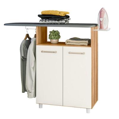 Tábua De Passar Roupa Com Armário Melissa Com 2 Portas Freijo-off White Freijo-off White