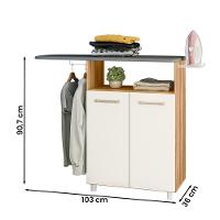 Tábua De Passar Roupa Com Armário Melissa Com 2 Portas Freijo-off White Freijo-off White - 4