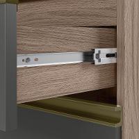 Balcao Com Tampo 2p 3g 120cm Mdf Kali 16417 Carvalho Toq Chumbo Nicioli Carvalho Toq Chumbo - 6