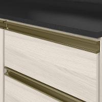 Balcao Com Tampo 2p 3g 120cm Mdf Kali 16417 Bianco Toq Bianco Toq Nicioli Bianco Toq Bianco Toq - 5