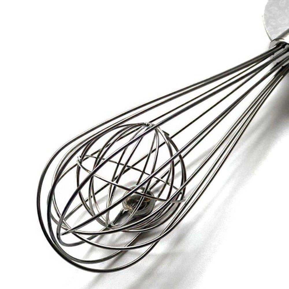 Batedor Fouet Pera 25cm Ovos Clara Massas Com Esfera - 3