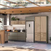 Balcao Com Tampo 2g 80cm Mdf Kali 16412 Carvalho Toq Chumbo Nicioli - 8