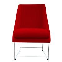 Cadeira Ana Base De Ferro Prata Suede Vermelho D'classe Decor - 1