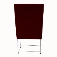 Cadeira Ana Base De Ferro Prata Suede Marsala D'classe Decor - 4