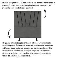 Cabeceira Solteiro Cama Box Estofada 100 Cm Lile Suede Cinza - 5