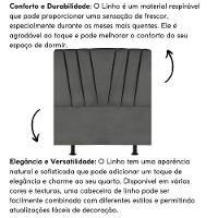 Cabeceira Estofada Cama Box Solteiro 100 Cm Ariel Linho Cinza - 5