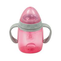 Copo De Transição Bebês Com Alça Dupla Bico Em Silicone Macio Anti-vazamento Rosa