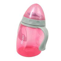 Copo De Transição Bebês Com Alça Dupla Bico Em Silicone Macio Anti-vazamento Rosa - 6