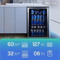 Cervejeira Expositor Vertical HQ Vidro Duplo 125 Litros Preta E Inox HQ-125CEVPV 220V - 9