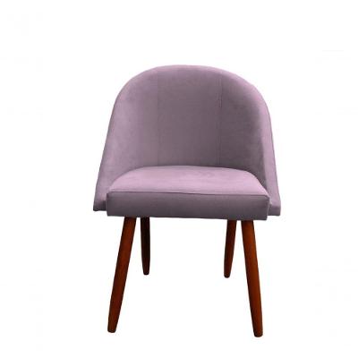 Cadeira Poltrona Arredondada Suede Rosa Bebê D'classe Decor