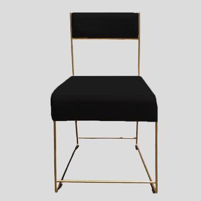 Cadeira Atena Base De Ferro Maciço Dourada Veludo Preto D'classe Decor