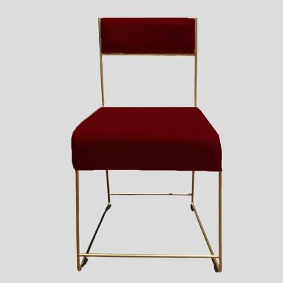 Cadeira Atena Base De Ferro Maciço Dourada Suede Marsala D'classe Decor