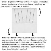 Cabeceira Estofada Cama Box Solteiro 100 Cm Ariel Suede Branco - 5