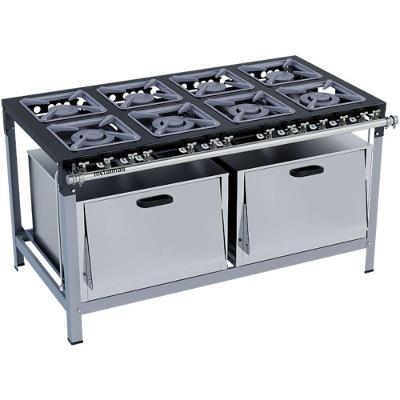 Fogão Industrial Stori Premium 8 Bocas 30x30 Com 2 Fornos M20 Metalmaq Fogão Baixa Pressão Pintado