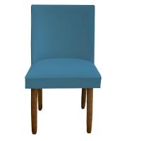 Cadeira Para Sala De Jantar Tóquio Pés Palito Suede Azul Tiffany D'classe Decor - 1