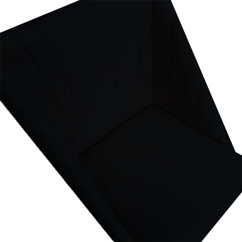 Cadeira Para Sala De Jantar Ana Base De Ferro Veludo Preto D'classe Decor - 3