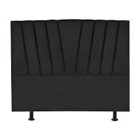 Cabeceira Estofada Cama Casal Queen Size 160 Cm Ariel Linho Preto - 1