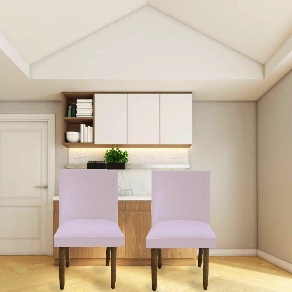 Cadeira Para Sala De Jantar Tóquio Pés Palito Suede Rosa Bebê D'classe Decor - 5