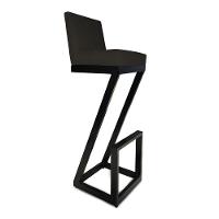 Kit 02 Banqueta Alta Z Base De Ferro Suede Preto D'classe Decor - 2