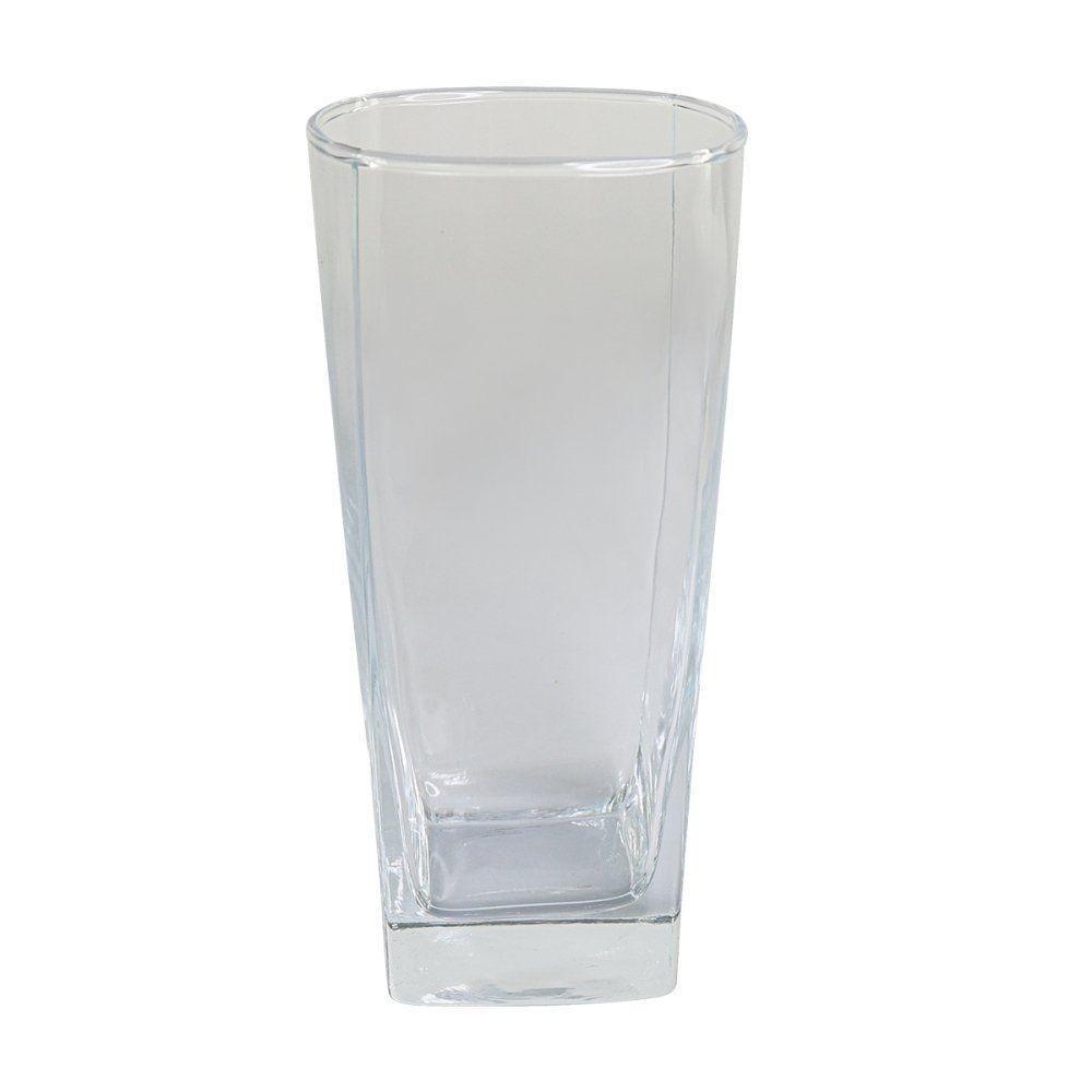 Jogo 6 Copos Quadrado Texas Bali Vidro 320ml Transparente Luxo - 2