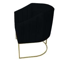 Kit 03 Poltrona Julia Com Base De Ferro Sala De Estar Escritório Recepção Clinica Suede Preto D'classe Decor