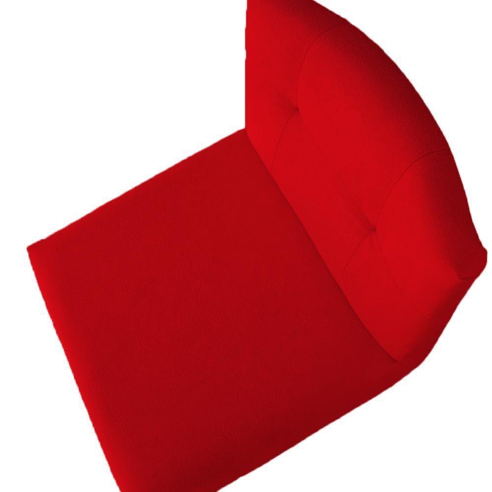 Kit 04 Banquetas Luma Base De Ferro Sued Vermelho D'classe Decor - 5