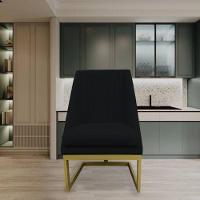 Kit 02 Cadeiras Para Sala De Jantar Ana Base De Ferro Suede Preto D'classe Decor - 7