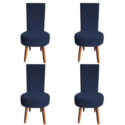 Kit 04 Cadeiras De Jantar Lisboa Sued Azul Marinho D'classe Decor
