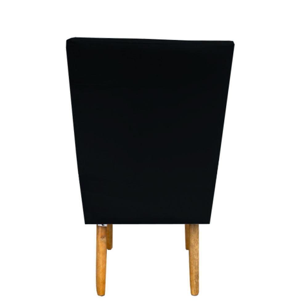 Kit 06 Cadeiras Para Sala De Jantar Ana Pés Palito Suede Preto D'classe Decor - 5