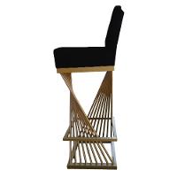 Kit 04 Banquetas Luma Base De Ferro Sued Preto D'classe Decor - 3