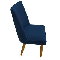 Kit 08 Cadeiras Para Sala De Jantar Tóquio Pés Palito Suede Azul Marinho D'classe Decor - 3