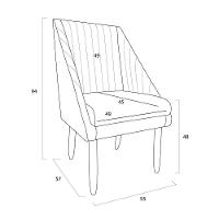 Kit 08 Cadeiras Para Sala De Jantar Ana Pés Palito Suede Grafite D'classe Decor - 6