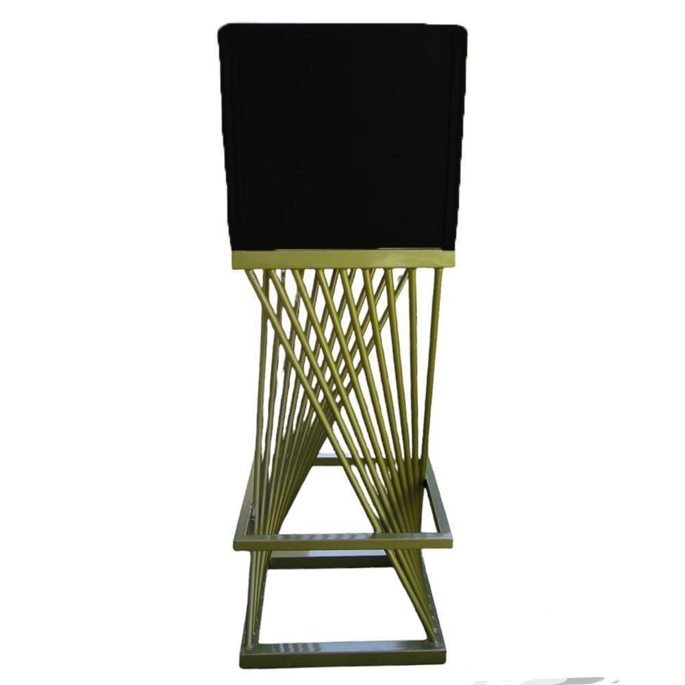 Kit 08 Banquetas Luma Base De Ferro Sued Preto D'classe Decor - 6