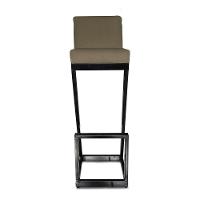 Kit 08 Banqueta Alta Z Base De Ferro Suede Marrom Rato D'classe Decor