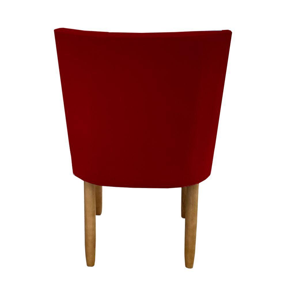 Kit 06 Cadeiras Para Sala De Jantar Tóquio Pés Palito Suede Vermelho D'classe Decor - 4