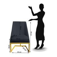 Kit 04 Cadeiras Para Sala De Jantar Ana Base De Ferro Veludo Grafite D'classe Decor - 6