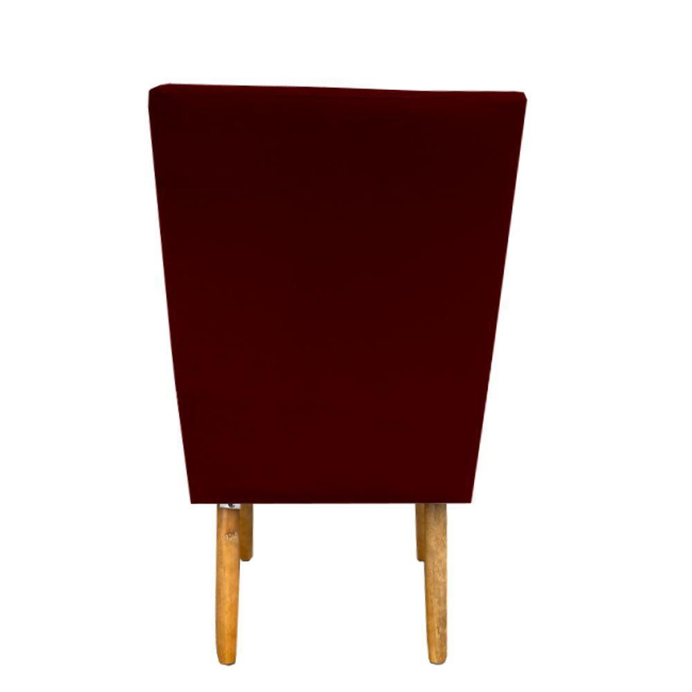 Kit 06 Cadeiras Para Sala De Jantar Ana Pés Palito Suede Marsala D'classe Decor - 5